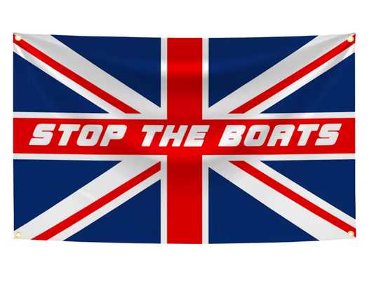 STOP THE BOATS - Union Jack, Large